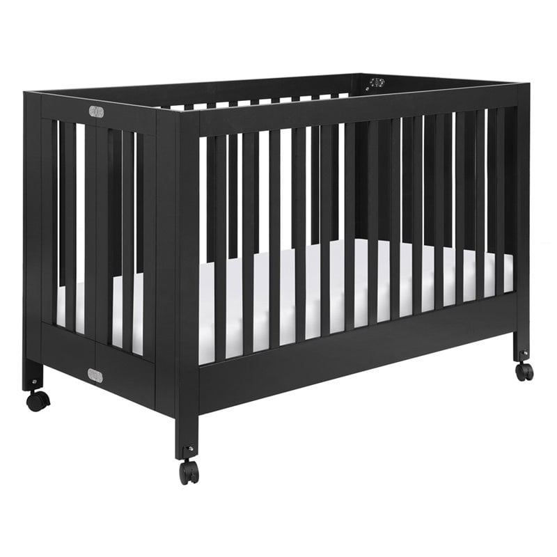 Babyletto Maki Full Size Folding Crib in Black
