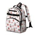 thumbnail image 2 of Cow and Strawberry Pink Pattern Cute School Backpack Bag for School with Padded Back and Adjustable Shoulder Straps 15.25"x11.5"x5.25", 2 of 5