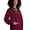 Burgundy, variant on Universal Scrubs For Women - Round Neck Warm-Up Scrub Jacket - 602 - Hunter Green - L