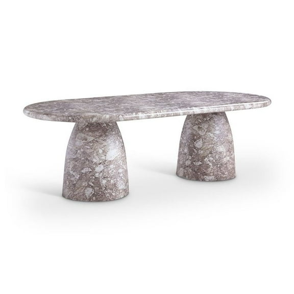 Meridian Furniture Cosenza Brown 96" Indoor/Outdoor Concrete Dining Table