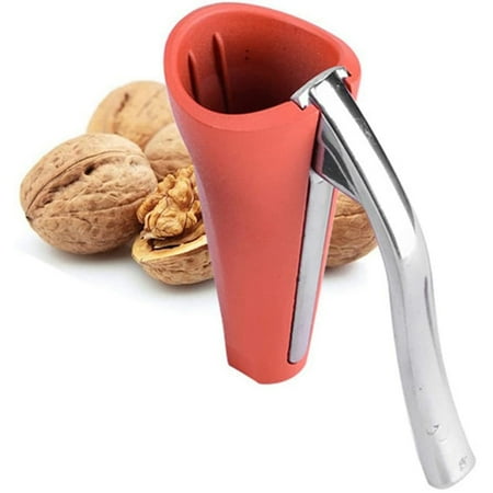 

Nutcracker with Handle Walnut Pecan Nut Crackers Tool Heavy Duty for All Nuts Pecan Walnuts Red