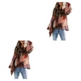 thumbnail image 2 of Moyic Camisa de poliéster para mujer, cuello , manga casquillo plisada, blusa bohemia para interiores y exteriores, salidas diarias, camisas Type9 NO9, 2 of 6