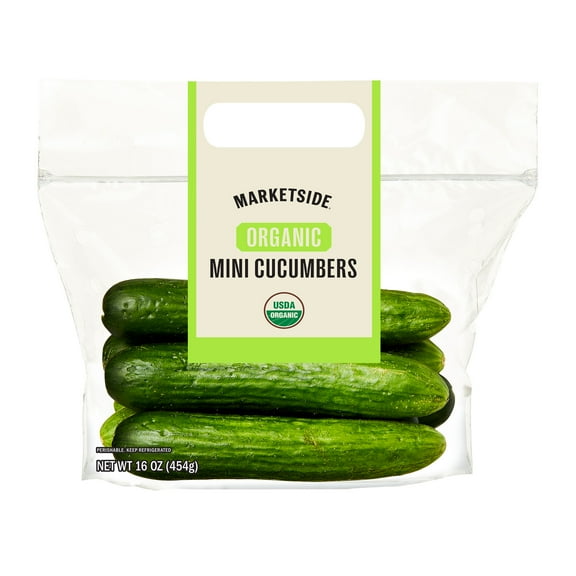 Marketside Fresh Organic Mini Cucumbers, 1 lb Bag