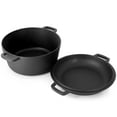 thumbnail image 2 of Mega Chef 10.31" Cast Iron Dutch Oven and Skillet 5 Quart Pre-Seasoned, 2 of 6