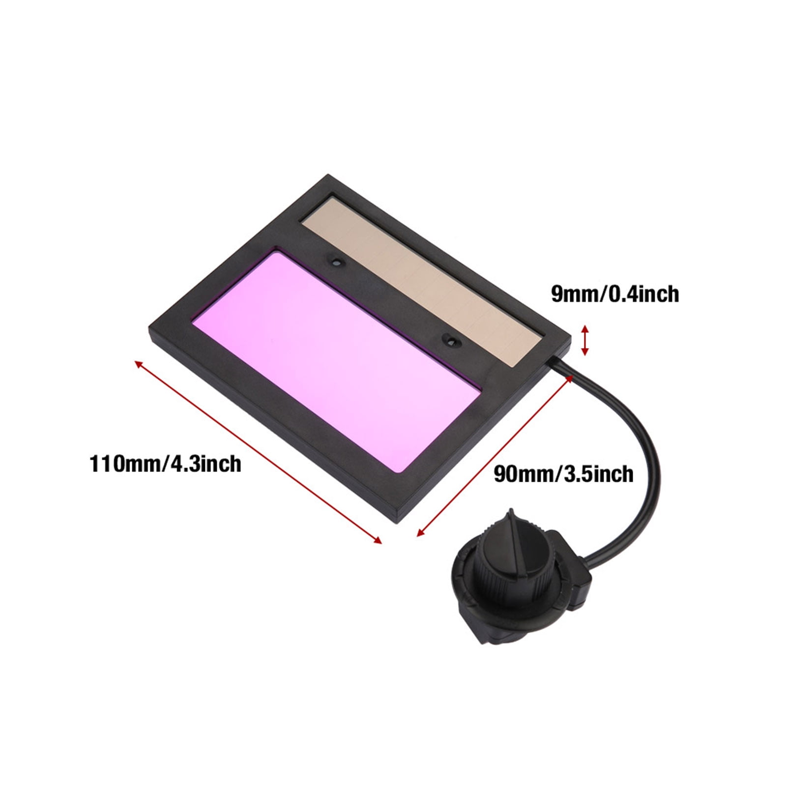 Nieyigj Auto Solar Darkening Welding Helmet Lens Goggles Face Shield Automation Filter Black Replacement 4.3x3.5 inches