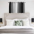 thumbnail image 4 of Black Gray Ombre Kitchen Curtains Short 54 Inch Length, Vintage Country Wooden Grommet Top Bedroom Living Room Curtains, Light Filtering Cafe Curtain Drapes 2 Panels Set 84''x54'', 4 of 9