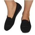 thumbnail image 5 of Mqqzkk Women's Knitted Flat Shoes Lightweight Comfy Loafers Footwear Casual Breathable Mesh Walking Shoes, 5 of 6