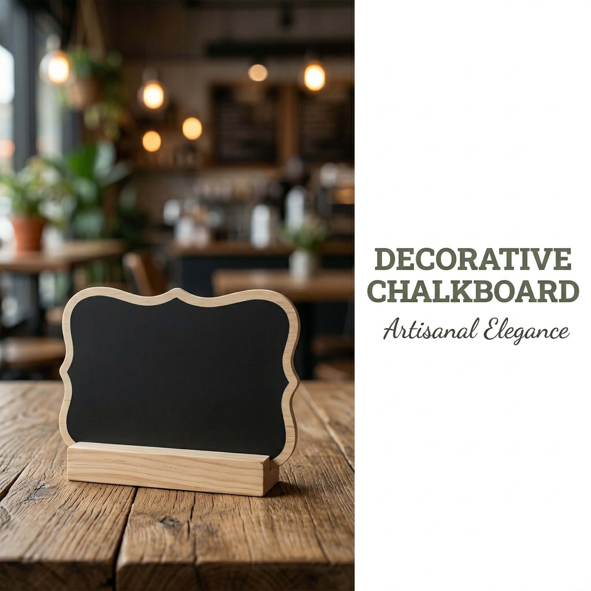 Unique Bargains 20Pcs Mini Chalkboard Signs with Support Base 10Pcs  Cloud Edge 3.3" x 1.0" x 2.4"