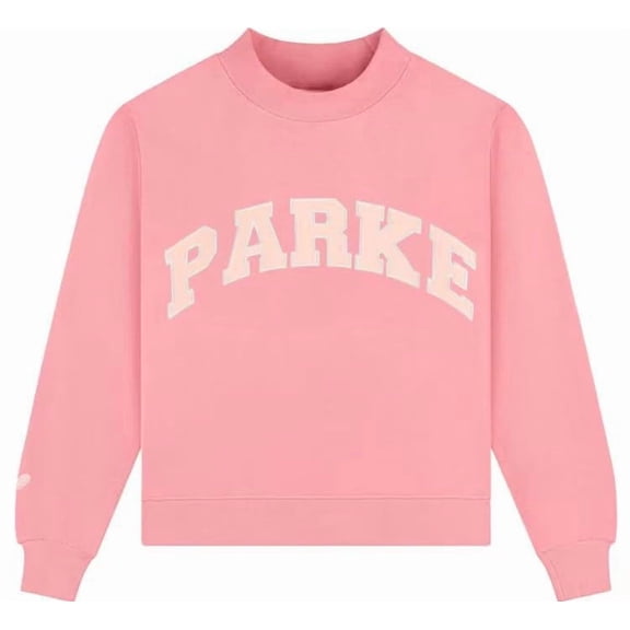 Parke letter print sweatshirt, long-sleeved low-cut top