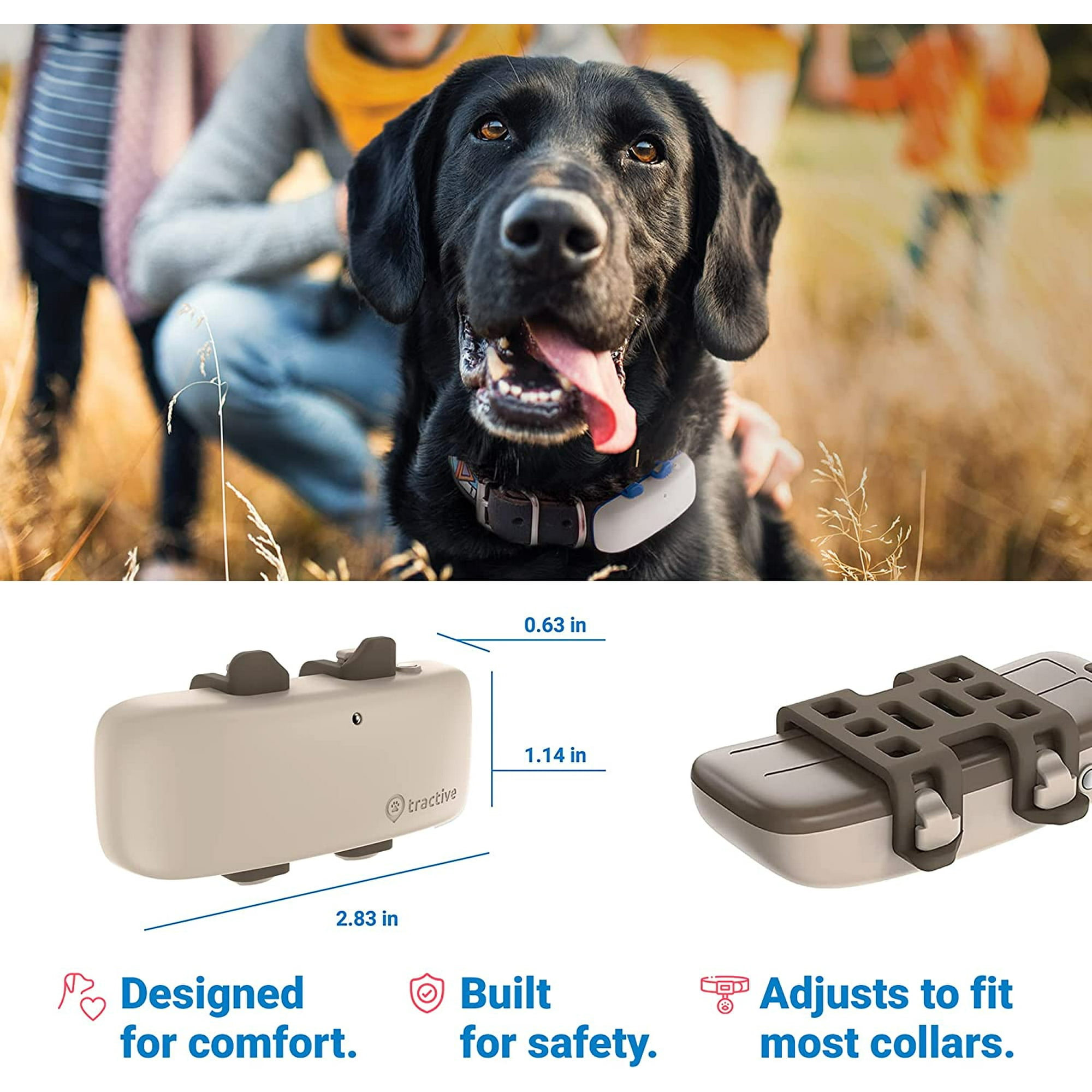 Tractive GPS Tracker for Dogs 2つ Tractive GPS Pet Tracker for Dogs Waterproof, GPS Location
