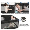 thumbnail image 2 of Pkinoicy Black Baby Playpen, 47"x47", Compact Play Area for Infants and Toddlers - Ideal for Apartments, 2 of 6