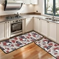 thumbnail image 3 of Kitchen Rugs Sets Of 2,Beige Skull Crow Flower Pattern Anti Fatigue Kitchen Mat Rugs Non Slip Washable,Decorative Kitchen Floor Mats for Kitchen,Sink,Laundry,17"x47"+17"x47", 3 of 5
