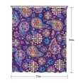 thumbnail image 5 of Purple Paisley and Floral Pattern Shower Curtain 72"x84" ,Bathroom Decorative Shower Curtains Set with 12 Hooks,Modern Waterproof Washable Shower Curtain, 5 of 6