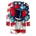 thumbnail image 5 of Gamivast Womens Plus Size $5 4th of July Outfits For Women,4th of July Shirts Women,American Flag 3/4 Sleeve Crew Neck T-Shirt Tunic Tops Blouses Blue XXL Tracking My Recent Order, 5 of 5