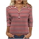 thumbnail image 2 of mfyjkho Tops Para Mujer, Camiseta Holgada Con Cuello En V Y Mangas Tres Cuartos Y Raglán Para Mujer Tops Y Blusas Para Mujer Xxxl, 2 of 8