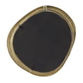 DecMode 23", 19", 15"H Gold Abstract Wall Mirror, Set of 3