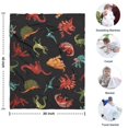 thumbnail image 4 of Vivid Dinosaurs Pattern Blanket,Comfortable Soft Flannel Throw Blanket,All Season,Warm Lightweight Blankets for Sofa Bed Couch Living Room Chair,30"x40", 4 of 4