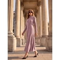thumbnail image 3 of Cueply Dresses for Women Casual Long Sleeve Fall Spring Mock Neck Pullover Long Dresses with Pockets, 3 of 8