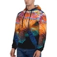 thumbnail image 3 of Naloa Bioluminescent Underwater Flower Men's Casual Hooded Collar Drawstring Hoodies Pullover Sweatshirts Casual Long Sleeve Shirts-3X-Large, 3 of 7