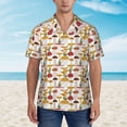 thumbnail image 2 of Fotbe Mushroom Hawaiian Shirt for Men Unisex Summer Beach Casual Short Sleeve Cotton Linen Button Down Shirts-3X-Large, 2 of 5
