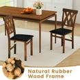 thumbnail image 4 of Costway Folding Kitchen Chairs Set of 2 with Rubber Wood Frame Padded Seat with PVC Leather, 4 of 10