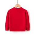 thumbnail image 5 of DHFJKG Toddler Boys Girls Christmas Sweater Cartoon Reindeer Warm Knitted Sweater Long Sleeve Crewneck Knitwear Comfort Tops, 5 of 9
