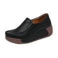 thumbnail image 3 of Zapatos casuales de mujer con plataforma, suela gruesa, suaves y con movimiento para el trabajo, talla 38 negro, 3 of 9