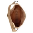 thumbnail image 2 of No Boundaries Women's Faux Suede Studded Moto Hobo Bag, Beige, 2 of 6