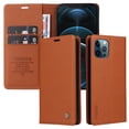 thumbnail image 1 of Funda para iPhone 12 Pro Max Estuche de Cuero PU Tipo Cartera con Ranuras para Tarjetas y Cierre Magnético, 1 of 5