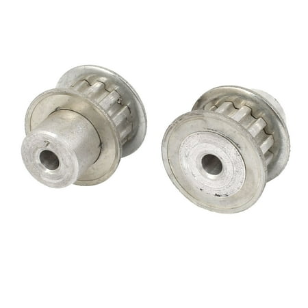 2 Piece Pulley - Unique Bargains 2 Pieces Aluminum 5mm Bore 6mm Pitch 12T Timing Pulley for 11mm Wide Belt