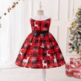thumbnail image 6 of Tfken Christmas Dress For Toddler Girls Cozy Sleeveless Halter A-Line Performance Plaid Print Red Dresses Size 2-3 Years, 6 of 8