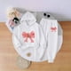thumbnail image 1 of Cowsor Pink Bow 2 Piece Sets Sweatsuit for Girl Cute Kids Fall Clothes Graphic Hoodies Pullover and Sweatpants Outfits, 1 of 6