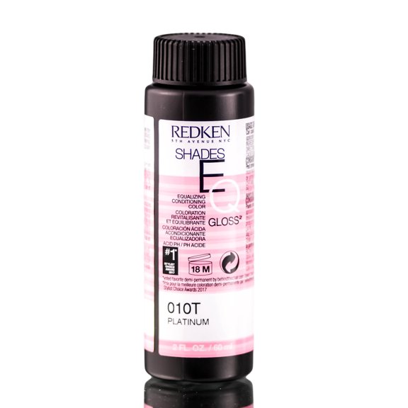 Redken Shades EQ Equalizing Conditioning Color Gloss - 010T - Platinum - Pack of 1 with Sleek Comb