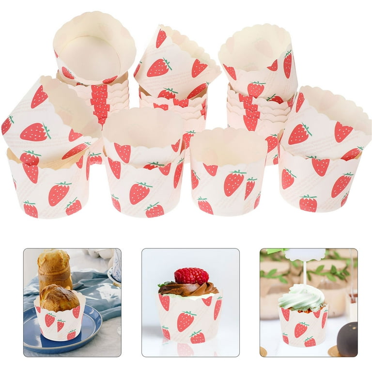 50Pcs Cupcake Paper Cups Wrapper Cake Mold Muffin Cupcake Liners Baking C_$z