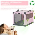 thumbnail image 2 of Petsfit 39.5inch Collapsible Dog Crate , Adjustable Fabric Cover by Spiral Iron Pipe, Chew Proof Strengthen Sewing Collapsible Dog Crate 3 Door Design,Pink, 2 of 9