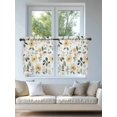 thumbnail image 4 of Botanical Tier Curtains 24 Inch Length,Sheer Curtains for Bedroom Living Room,Flower Floral Vintage Wildflower Garden Motifs Rod Pocket Voile Drapes Kitchen Curtains Small Window 27.5"x24" 2 Panels, 4 of 7