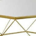 thumbnail image 2 of Benjara Fina Metal Plant Stand Table Set of 2, Modern Gold Metal, Geometric Base, 2 of 6