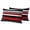 Black Red, variant on 2 Pack Outdoor Waterproof Throw Pillow Covers,Multicolor Horizontal Stripes Decorative Rectangle Patio Pillowcases for Chair Couch Sofa 20x12in