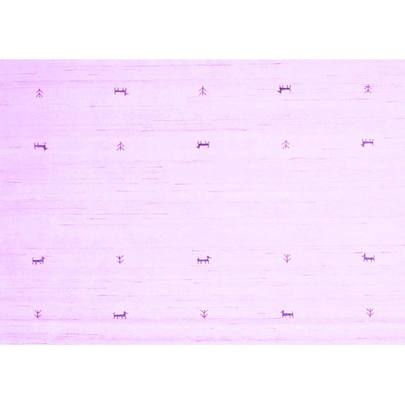 Ahgly Company Indoor Rectangle Solid Purple Modern Area Rugs, 2' x 4'
