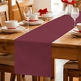 thumbnail image 5 of Red Solid Color Table Runner 90 Inches, Aesthetics Contemporary Luxury Bed Runner Dresser Scarves Tabletop for Indoor Outdoor Parties/Ceremony/Banquet, 13" x 90", 5 of 8