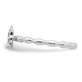 thumbnail image 3 of 925 Sterling Silver Stackable Expressions Polished Diamond Angel With halo Ring Size: 7; for Adults and Teens; for Women and Men, 3 of 5