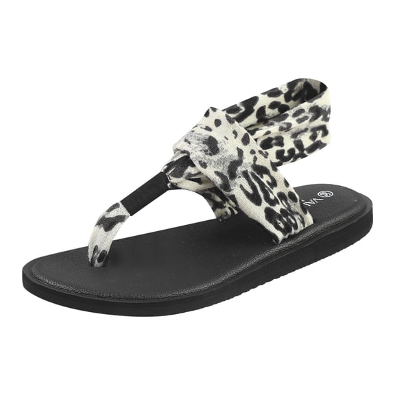 enyan Womens Flats Women's Comfortable Summer Beach Thong Sandals for Women with Cushion Walking Arch Support Yoga Mat Indoor Outdoor Soles,Black,Size 8