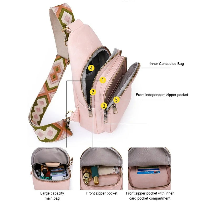Bag Adjustable Leather Shoulder Strap Crossbody Bag With Single
