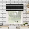 thumbnail image 4 of Black Striped Kitchen Valances for Windows 42x18 Inch Kitchen Curtains Valances Rod Pocket Farmhouse Black White Stripes Bathroom Window Valances for Window Treatment Decor, 4 of 6