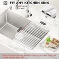 thumbnail image 2 of Roll Up Over The Sink Dish Drying Rack Silicone Wrapped Foldable, Heat-Resistant, Anti-Slip Sink Rack Multipurpose Dish Drainer for Kitchen Sink Counter - White, 17.5" x 11", 2 of 9