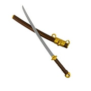 Brown Plastic Toy Katana Sword with Removable Sheath for 6-8 Inch Action Figures