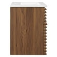 thumbnail image 5 of Modway Render 18" Modern Wood Wall-Mount Bathroom Vanity in Walnut/White, 5 of 9