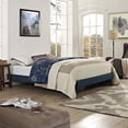 thumbnail image 2 of Modway Loryn King Fabric Bed Frame with Round Splayed Legs, Blue, 2 of 6