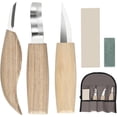 thumbnail image 1 of Juego de herramientas para tallar madera de 5 uds., Kit de cuchillo para tallar madera con cuchillo con gancho para tallar, cuchillo para tallar madera, cuchillo para tallar detalles DIY, 1 of 5