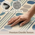 thumbnail image 6 of ODIKA 4'x6' Blue Beige Geometric Pattern Design Washable Area Rug Modern Abstract Shapes with Symmetry for Dorm Room, Small Living Stain Resistant Low Profile, Easy Care, 6 of 7